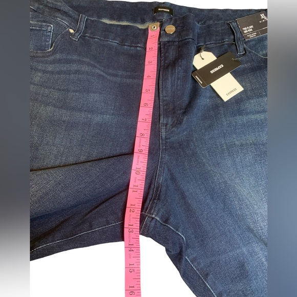 Express Size XL 70’s Flare Mid Rise Blue Jeans 7151774 - Picture 10 of 16